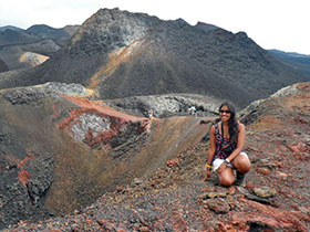 Volcanic landscape in Galápagos